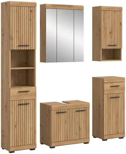 Badezimmer-Set Scout | Artisan Eiche | 5-teilig mit Aufsatzleuchte