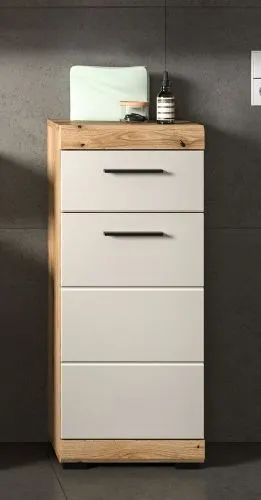 Badezimmer-Set Scout | Kaschmir / Evoak Oak | 4-teilig mit Aufsatzleuchte