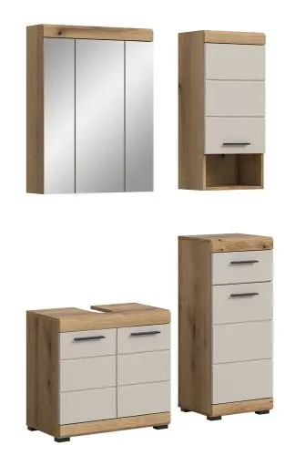 Badezimmer-Set Scout | Kaschmir / Evoak Oak | 4-teilig ohne Aufsatzleuchte