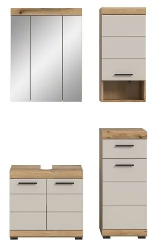 Badezimmer-Set Scout | Kaschmir / Evoak Oak | 4-teilig ohne Aufsatzleuchte