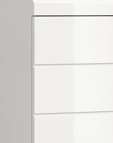 Badezimmer-Set Scout 4 | weiß Hochglanz / weiß | 5-teilig | mit Aufsatzleuchte