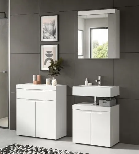 Badezimmer-Set Viana 1 | 3-teilig | weiß ohne Badaufsatzleuchte
