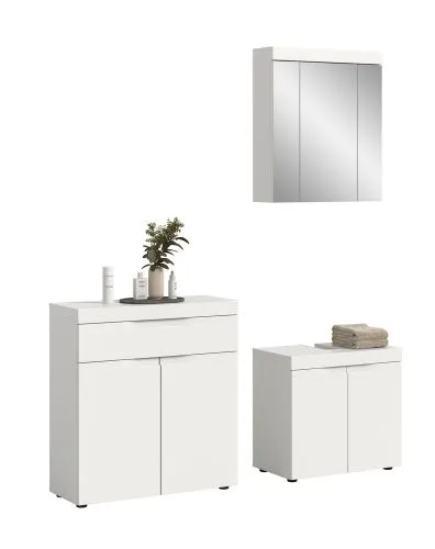 Badezimmer-Set Viana 1 | 3-teilig | weiß ohne Badaufsatzleuchte
