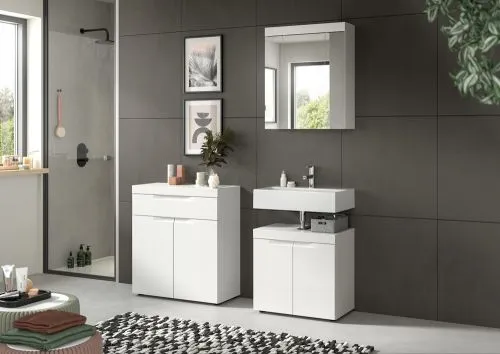 Badezimmer-Set Viana 1 | 3-teilig | weiß ohne Badaufsatzleuchte