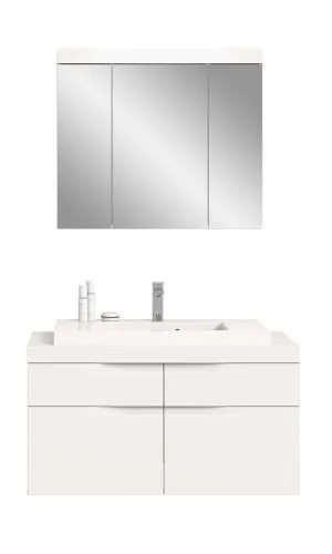 Badezimmer Set Viana | 2-teilig | weiß | inkl. Waschbecken