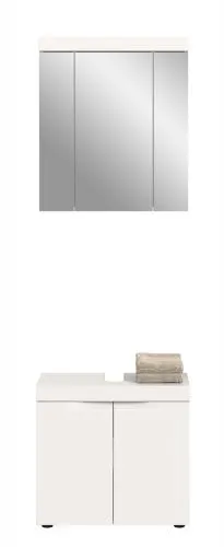 Badezimmer Set Viana | 2-teilig | weiß ohne Aufsatzleuchte