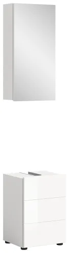 Badezimmer-Set Vira | weiß Hochglanz | 2-teilig | inkl. LED Beleuchtung