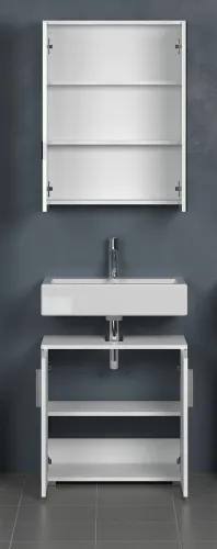 Badezimmer-Set Wons | weiß Hochglanz | 2-teilig ohne Beleuchtung