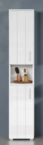 Badezimmer-Set Wons | weiß Hochglanz | 3-teilig mit Beleuchtung