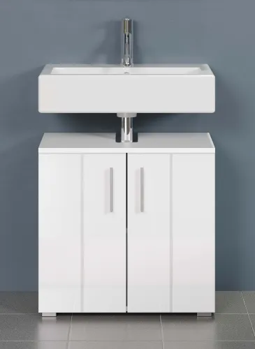 Badezimmer-Set Wons | weiß Hochglanz | 3-teilig ohne Beleuchtung