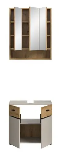 Badkombination Bad Set Aqua | 2-teilig | Kaschmir / Evoke Oak