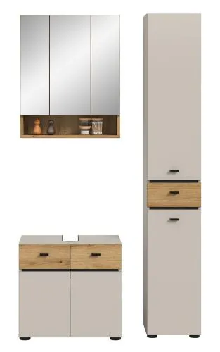 Badkombination Bad Set Aqua | 3-teilig | Kaschmir / Evoke Oak