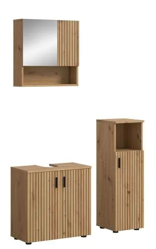 Badkombination Mone 1 | 3-teilig | Artisan Oak ohne Aufsatzleuchte
