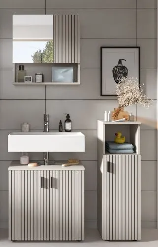 Badkombination Mone 1 | 3-teilig | Kaschmir ohne Aufsatzleuchte