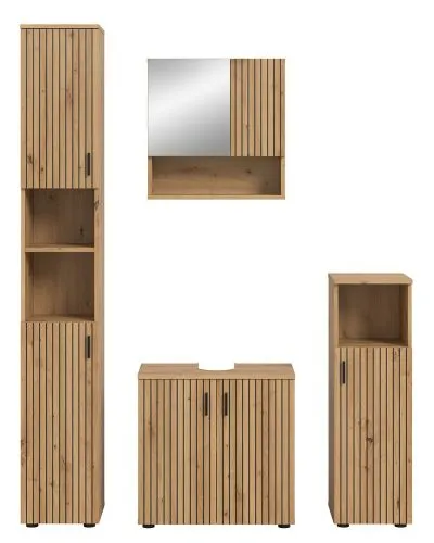 Badkombination Mone 1 | 4-teilig | Artisan Oak ohne Aufsatzleuchte