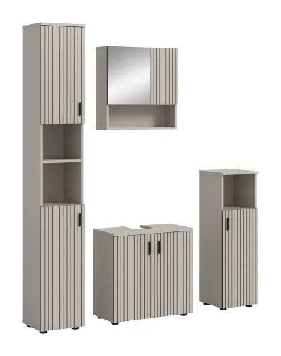 Badkombination Mone 1 | 4-teilig | Kaschmir ohne Aufsatzleuchte