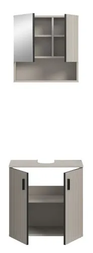 Badkombination Mone | 2-teilig | Kaschmir ohne Aufsatzleuchte