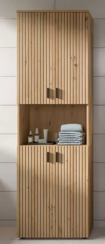 Badkombination Mone | 3-teilig | Artisan Oak mit Aufsatzleuchte