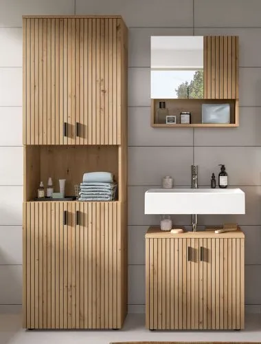 Badkombination Mone | 3-teilig | Artisan Oak ohne Aufsatzleuchte