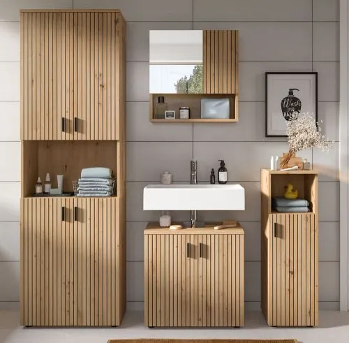 Badkombination Mone | 4-teilig | Artisan Oak ohne Aufsatzleuchte