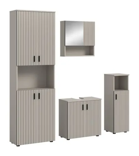 Badkombination Mone | 4-teilig | Kaschmir ohne Aufsatzleuchte