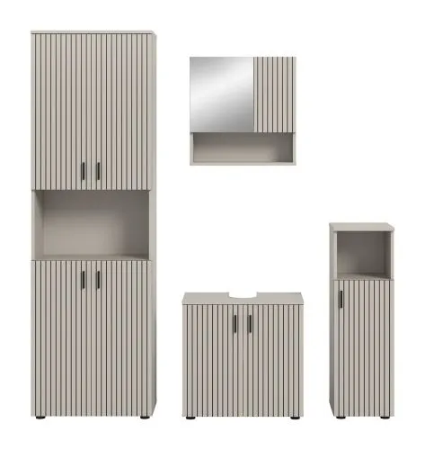 Badkombination Mone | 4-teilig | Kaschmir ohne Aufsatzleuchte