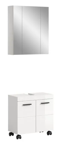 Badkombination Nova 1 | 2-teilig | weiß Hochglanz ohne Aufsatzleuchte