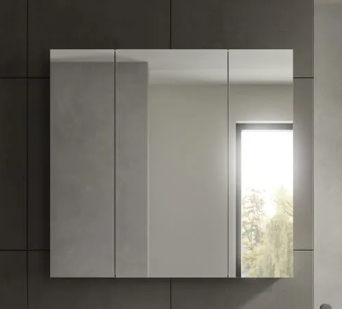 Badkombination Nova 2 | 2-teilig | weiß Hochglanz mit Aufsatzleuchte