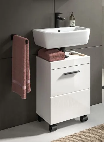 Badkombination Nova | 2-teilig | weiß Hochglanz