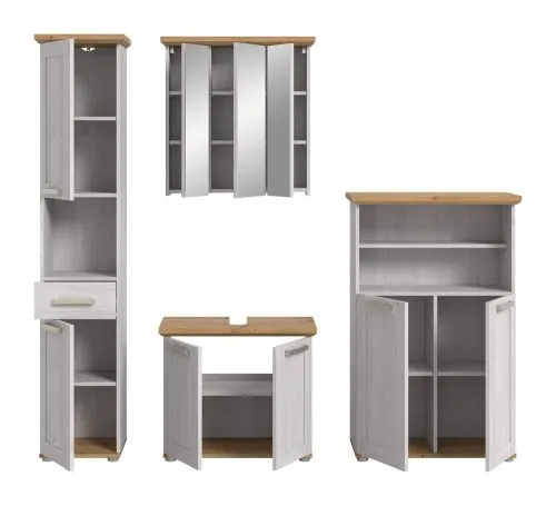 Badkombination Verona | 4-teilig | Sibiu Lärche / Artisan Eiche ohne