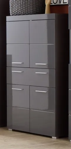 Badschrank Badkommode breit Amanda | grau Hochglanz