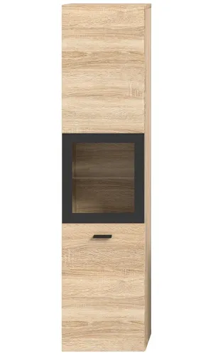 Badschrank Boston | mit Glastür | Eiche Sonoma | mit Glasbodenclip