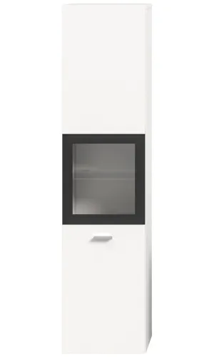 Badschrank Boston | mit Glastür | weiß | mit Glasbodenclip