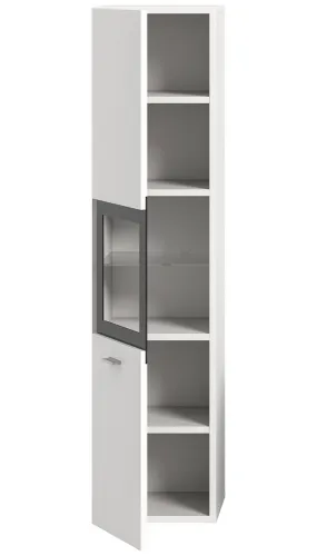 Badschrank Boston | mit Glastür | weiß | mit Glasbodenclip