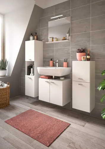 Badschrank Boston | mit offenem Fach | weiß