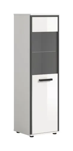 Badschrank Kojak | weiß / weiß Hochglanz | mit Beleuchtung