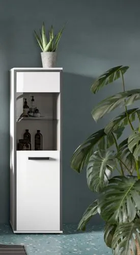 Badschrank Kojak | weiß / weiß Hochglanz | ohne Beleuchtung