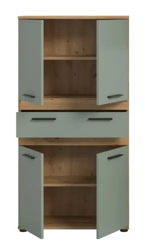 Badschrank Schrank Blake 1 | Salbei / Artisan Eiche
