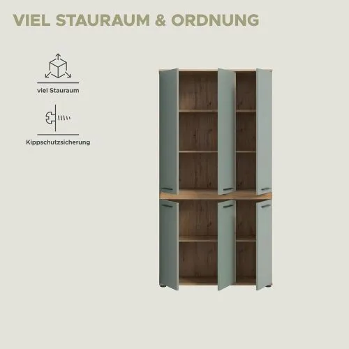 Badschrank Schrank Blake | Salbei / Artisan Eiche