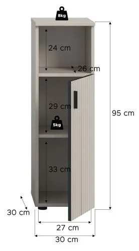 Badschrank Unterschrank Mone | Kaschmir