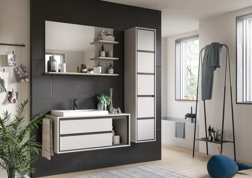 Badspiegel Jaru | grau