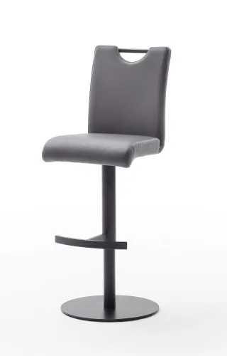 Barstuhl Alesi | Kunstleder | drehbar | grau