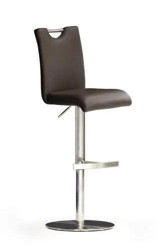 Barstuhl Bardo 1 | Kunstleder | Edelstahl | drehbar | braun