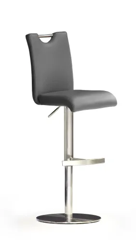 Barstuhl Bardo 1 | Kunstleder | Edelstahl | drehbar | grau