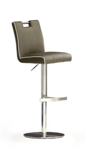 Barstuhl Casta 1 | Kunstleder | Edelstahl | drehbar | cappuccino