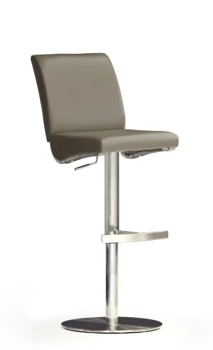 Barstuhl Diaz 1 | Kunstleder | Edelstahl | drehbar | cappuccino