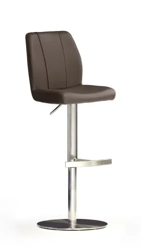 Barstuhl Naomi 1 | Kunstleder | Edelstahl | drehbar | braun