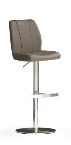 Barstuhl Naomi 1 | Kunstleder | Edelstahl | drehbar | cappuccino