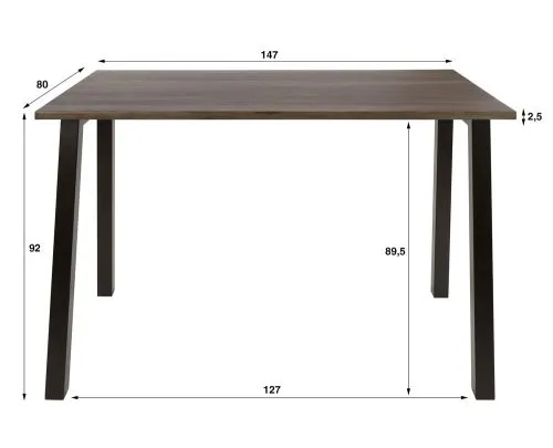 Bartisch Aura | 147cm | oval | Akazie massiv | braun