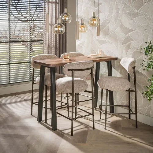 Bartisch Lucia | 130/147cm | Akazie massiv | braun | verschiedene Größen